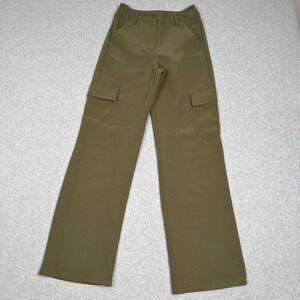 Hunter & Brown Cargo Pants Green Cargo Pockets Size XS Hipster Boho Casual